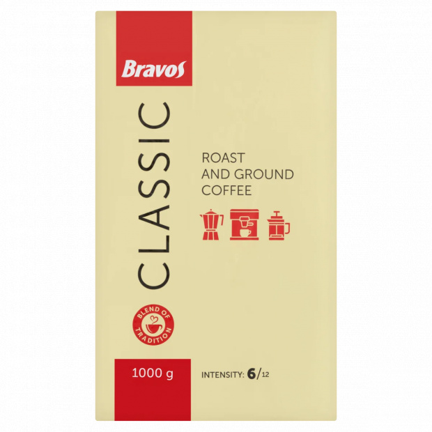 Bravos Classic őrölt, pörkölt kávé 1000 g