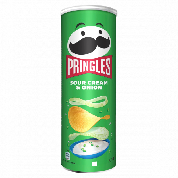Pringles hagymás-tejfölös ízesítésű sós snack 165 g