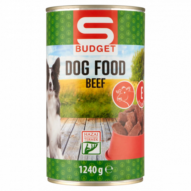 S-Budget teljes értékű állateledel felnőtt kutyák számára marhával 1240 g