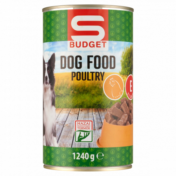 S-Budget teljes értékű állateledel felnőtt kutyák számára baromfival 1240 g S-Budget teljes értékű állateledel felnőtt kutyák számára baromfival 1240 g