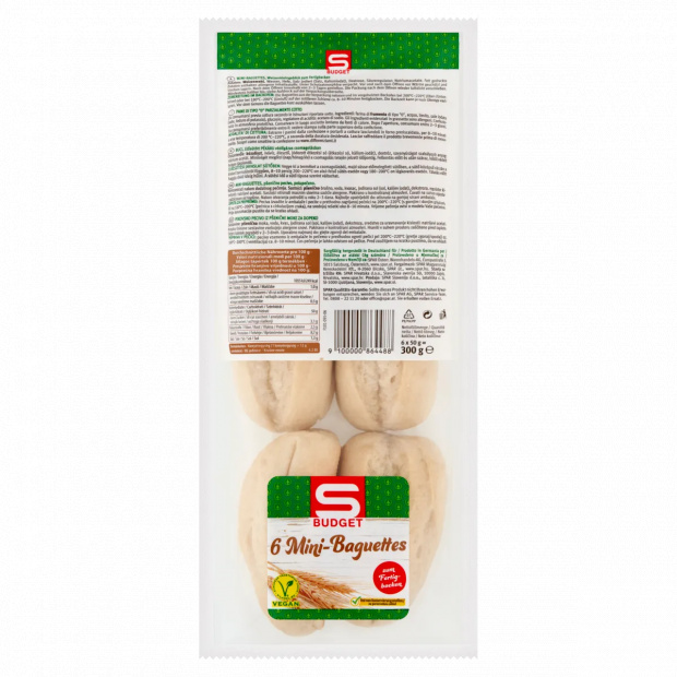 S-Budget elősütött buci 6 x 50 g (300 g)