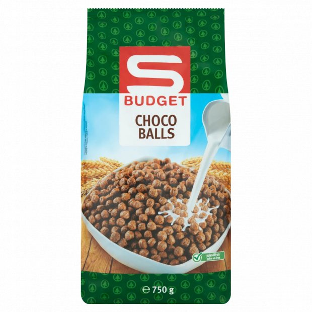 S-Budget extrudált kakaós gabonagolyó 750 g