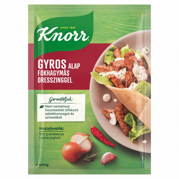 Knorr gyros alap fokhagymás dresszinggel (30 g + 10 g) 40 g