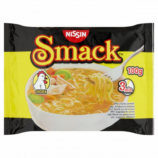 Nissin Smack csirke ízű instant tésztaleves 100 g Nissin Smack csirke ízű instant tésztaleves 100 g