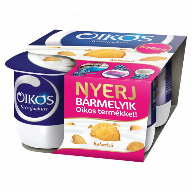 Danone Oikos Görög kekszízű, élőflórás krémjoghurt 4 x 125 g