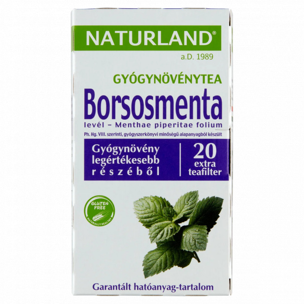 Naturland borsosmentalevél gyógynövénytea 20 filter 30 g Naturland borsosmentalevél gyógynövénytea 20 filter 30 g