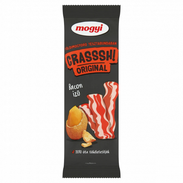 Mogyi Crasssh! Original pörkölt földimogyoró bacon ízű tésztabundában 60 g Mogyi Crasssh! Original pörkölt földimogyoró bacon ízű tésztabundában 60 g
