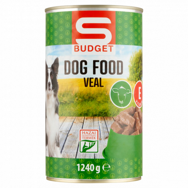 S-Budget teljes értékű állateledel felnőtt kutyák számára borjúval 1240 g