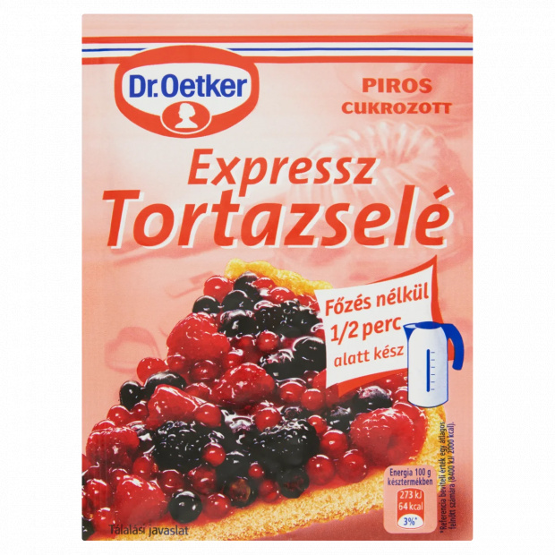 Dr. Oetker piros expressz tortazselé 50 g