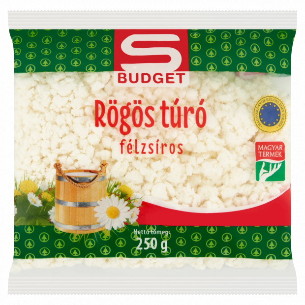 S-Budget félzsíros rögös túró 250 g