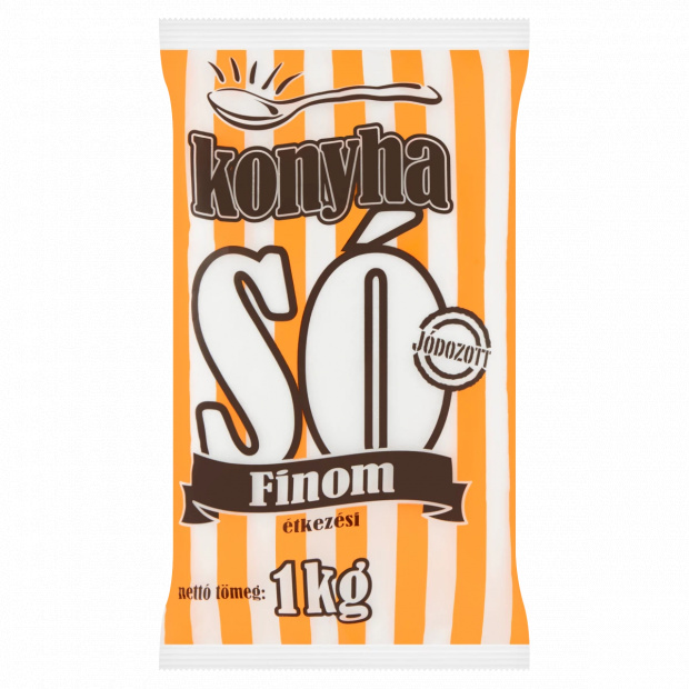 Konyha étkezési jódozott finom só 1 kg Konyha étkezési jódozott finom só 1 kg