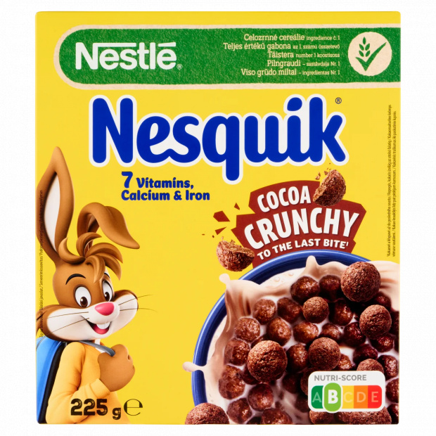 Nesquik kakaós ízű, ropogós gabonapehely vitaminokkal és ásványi anyagokkal 225 g