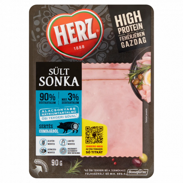 HERZ szeletelt sült sonka 90 g