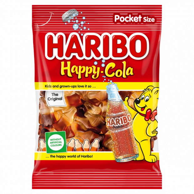 Haribo Happy Cola kólaízű gumicukorka 100 g