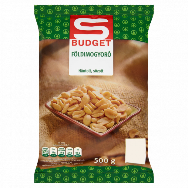 S-Budget pörkölt, hántolt, sózott földimogyoró 500 g
