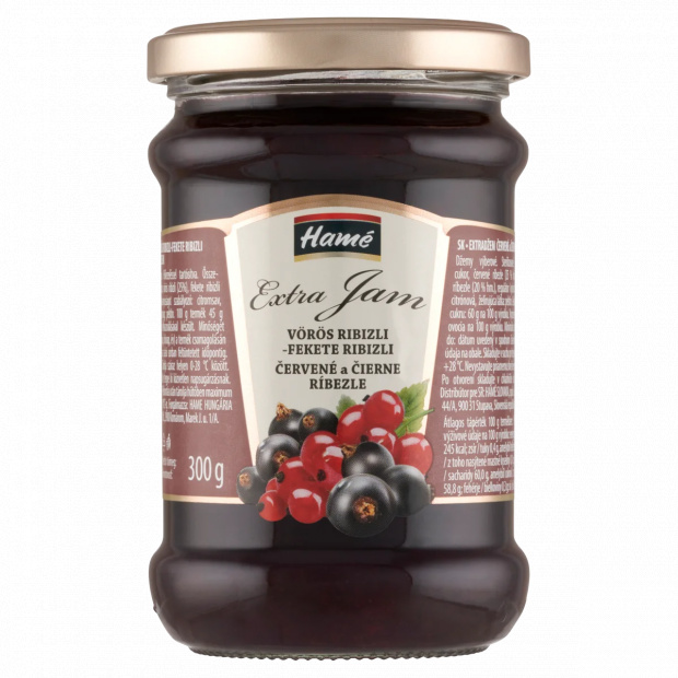 Hamé vörös ribizli-fekete ribizli extradzsem 300 g