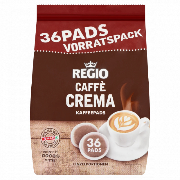 REGIO Caffè Crema őrölt pörkölt kávé 36 kávépárna 252 g