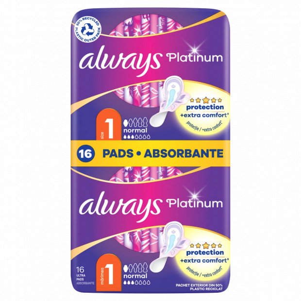 Always Platinum Normal Szárnyas Egészségügyi Betét, 16 db