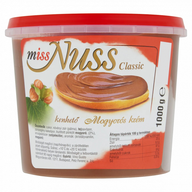 Miss Nuss Classic mogyorós krém 1000 g