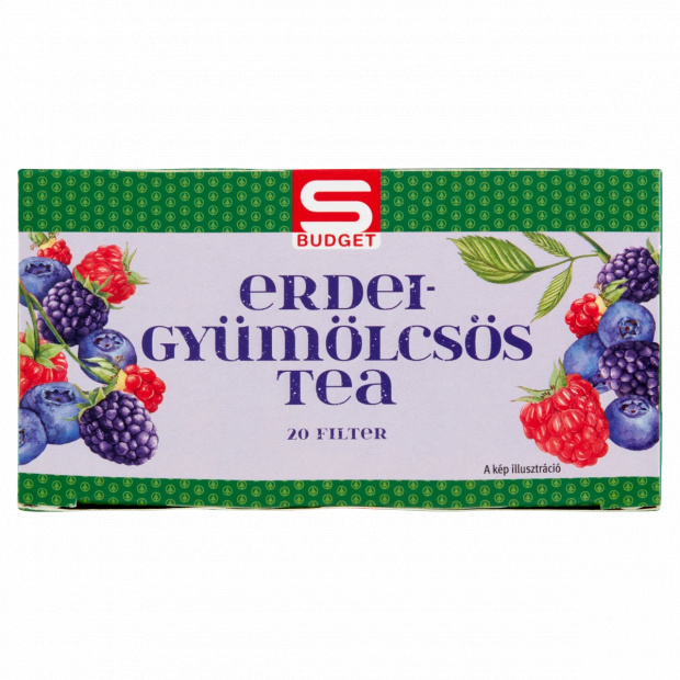 S-Budget erdeigyümölcsös tea 20 filter 40 g