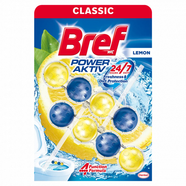 Bref Power Aktiv Lemon WC frissítő 2 x 50 g