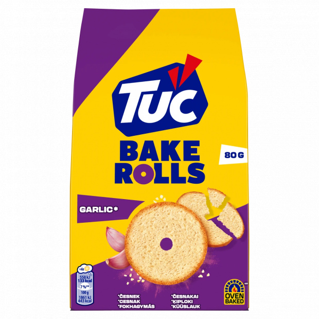 Tuc Bake Rolls fokhagymás kétszersült 80 g Tuc Bake Rolls fokhagymás kétszersült 80 g