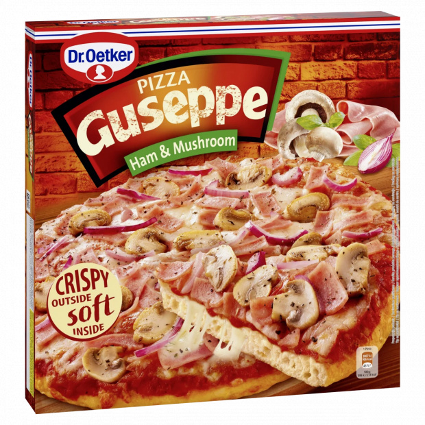Dr. Oetker Guseppe gyorsfagyasztott pizza sonkával és gombával 425 g