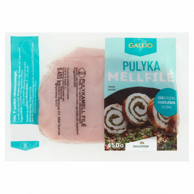 Gallio pulykamellfilé 450 g