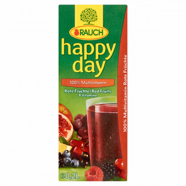 Rauch Happy Day 100% Multivitamin vegyes gyümölcslé 8 vitaminnal 0,2 l Rauch Happy Day 100% Multivitamin vegyes gyümölcslé 8 vitaminnal 0,2 l
