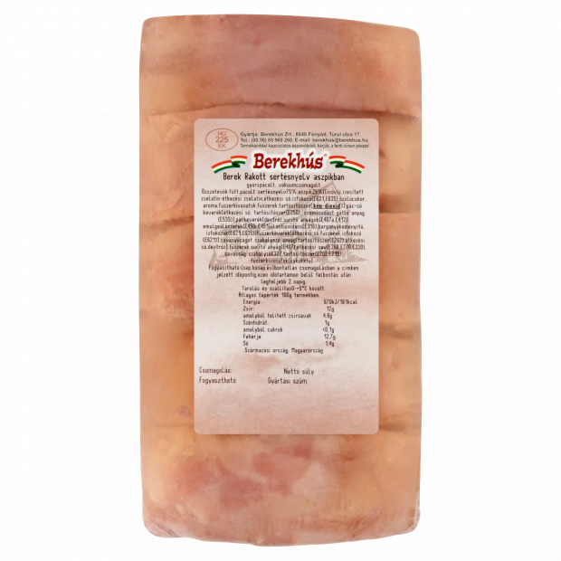 Berekhús rakott sertésnyelv aszpikban