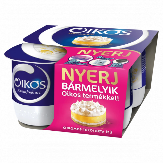 Danone Oikos citromos túrótortaízű, élőflórás krémjoghurt 4 x 125 g Danone Oikos citromos túrótortaízű, élőflórás krémjoghurt 4 x 125 g