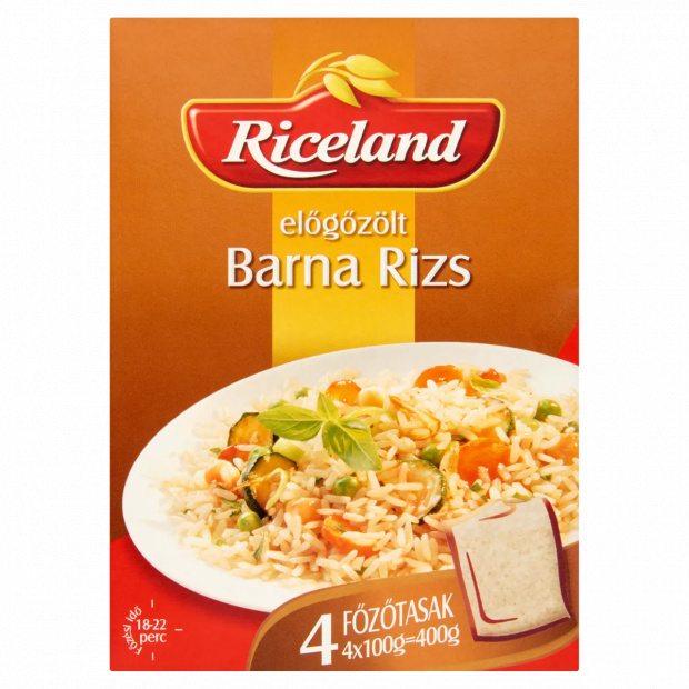 Riceland Előgőzölt Barna rizs 4 x 100 g