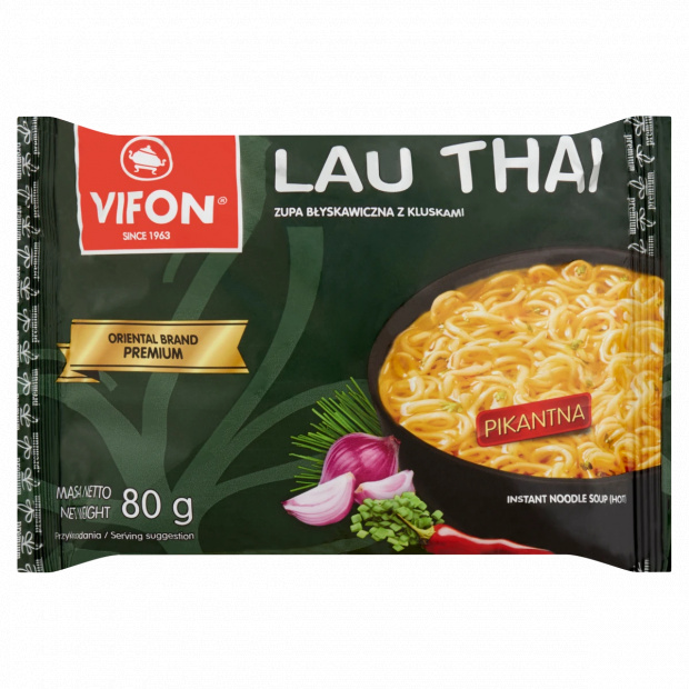 Vifon Lau Thai hagyományos thai csípős instant tésztás leves 80 g