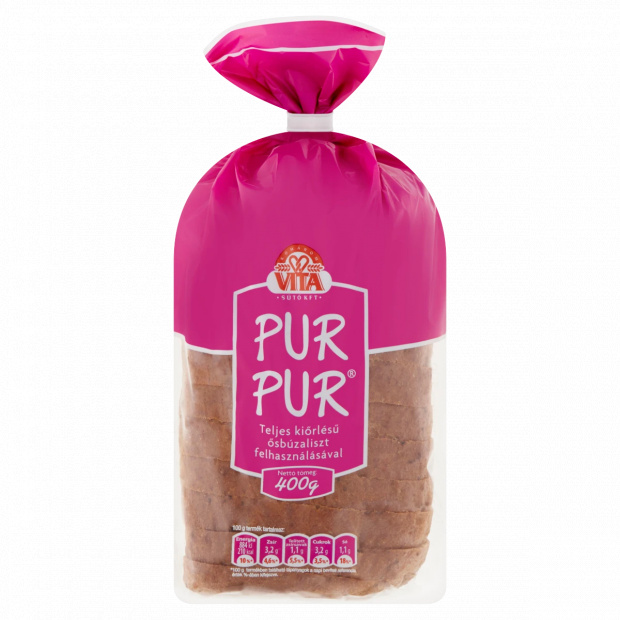 Vita PurPur kenyér teljes kiőrlésű ősbúzából 400 g