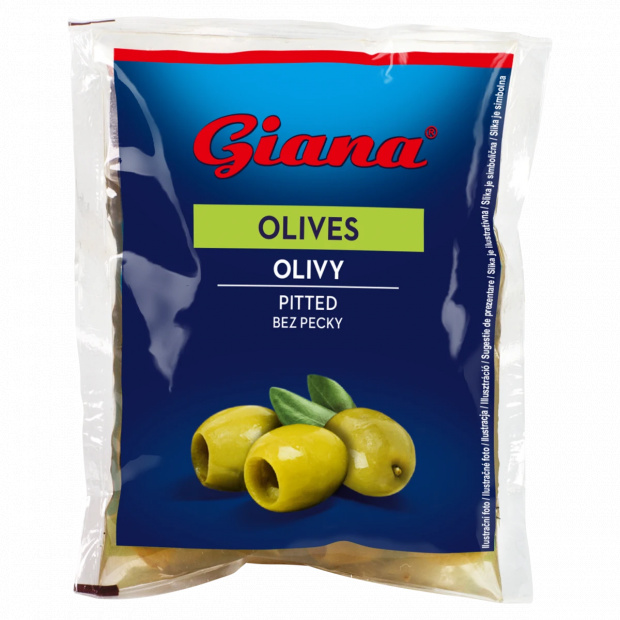 Giana zöld magozott olívabogyó sós lében 195 g Giana zöld magozott olívabogyó sós lében 195 g