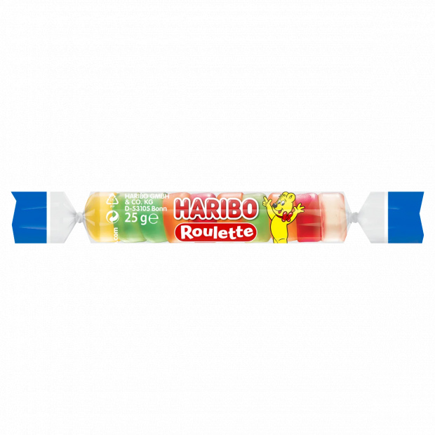 Haribo Roulette gyümölcsízű gumicukorka 25 g