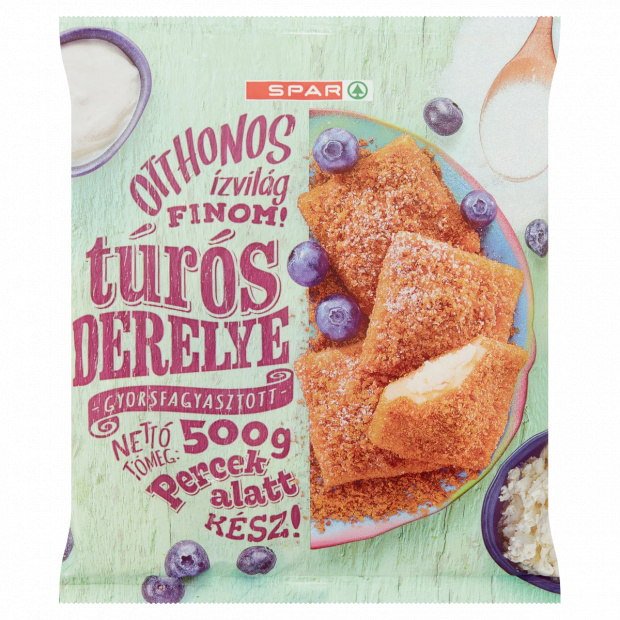 SPAR gyorsfagyasztott túrós derelye 500 g SPAR gyorsfagyasztott túrós derelye 500 g