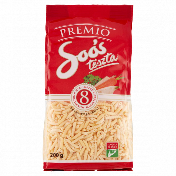 Soós Premio csiga házi jellegű 8 tojásos száraztészta 200 g