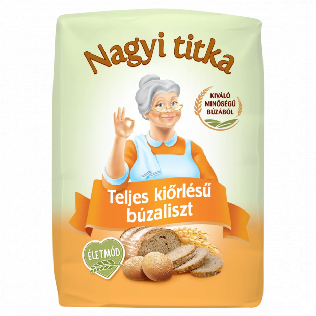 Nagyi titka teljes kiőrlésű búzaliszt BTKL 1 kg