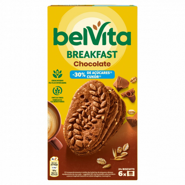 Belvita kakaós, gabonás keksz csokoládédarabokkal 300 g 
