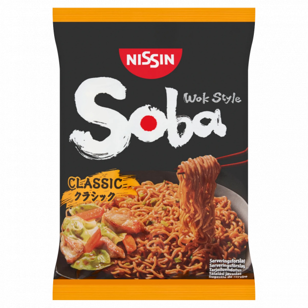 Nissin Soba Wok Style instant tészta búzalisztből yakisoba ízesítő szósszal 109 g