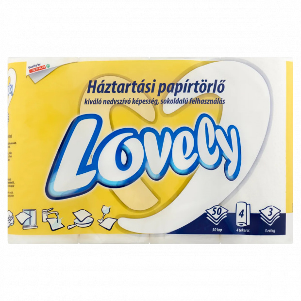 Lovely háztartási papírtörlő 3 rétegű 4 tekercs