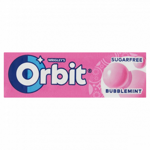 Orbit Bubblemint gyümölcs- és mentaízű cukormentes rágógumi édesítőszerrel 14 g Orbit Bubblemint gyümölcs- és mentaízű cukormentes rágógumi édesítőszerrel 14 g