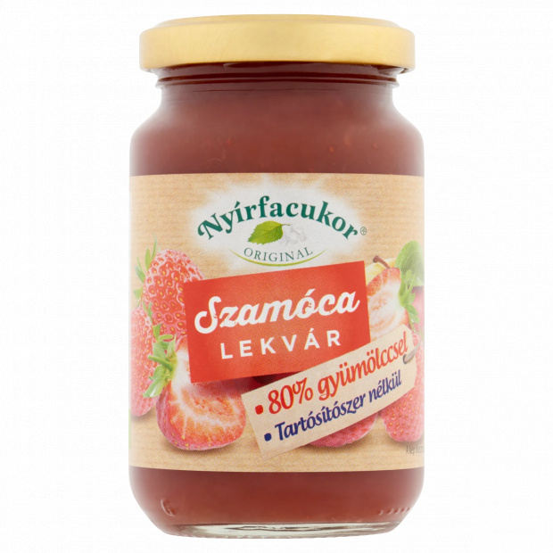 Nyírfacukor Original szamóca-alma lekvár édesítőszerrel 230 g Nyírfacukor Original szamóca-alma lekvár édesítőszerrel 230 g