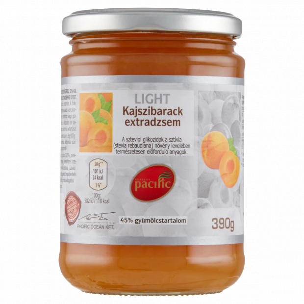 Pacific Light kajszibarack extradzsem cukorral és édesítőszerrel 390 g