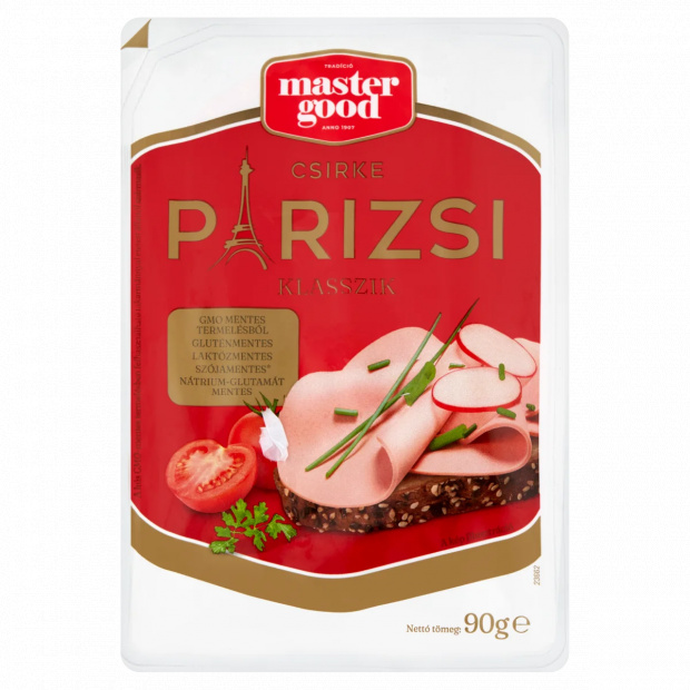 Master Good Klasszik szeletelt, füst ízesítésű csirke párizsi 90 g