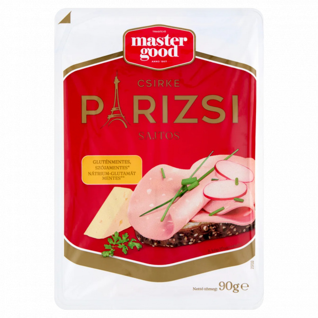 Master Good szeletelt sajtos csirke párizsi 90 g