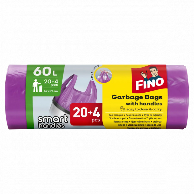 Hewa köthető füles 60 l-es szemeteszsák 20 db