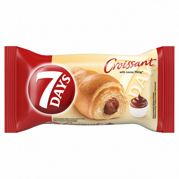 7DAYS croissant kakaós töltelékkel 60 g 7DAYS croissant kakaós töltelékkel 60 g