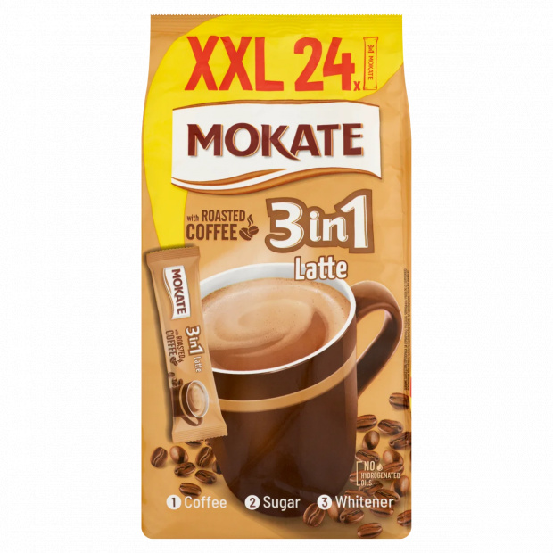 Mokate 3in1 Latte azonnal oldódó kávéspecialitás 24 x 15 g (360 g)